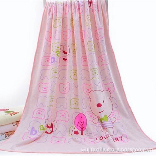 SGS Microfiber Bath Towel Beach Towel Printed with Little Bear (WJ-B974)